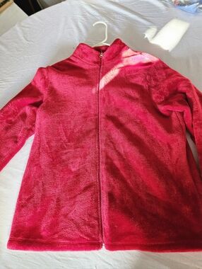 Faded Glory Plush Full-Zip Jacket - Bright Pink